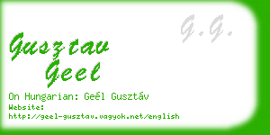 gusztav geel business card